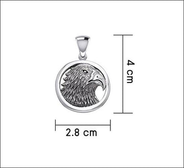 Eagle Head Sterling Silver Pendant TPD5058 - Jewelry